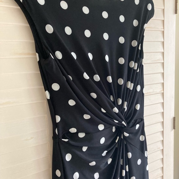 Ralph Lauren black polka dot dress. - Picture 2 of 5